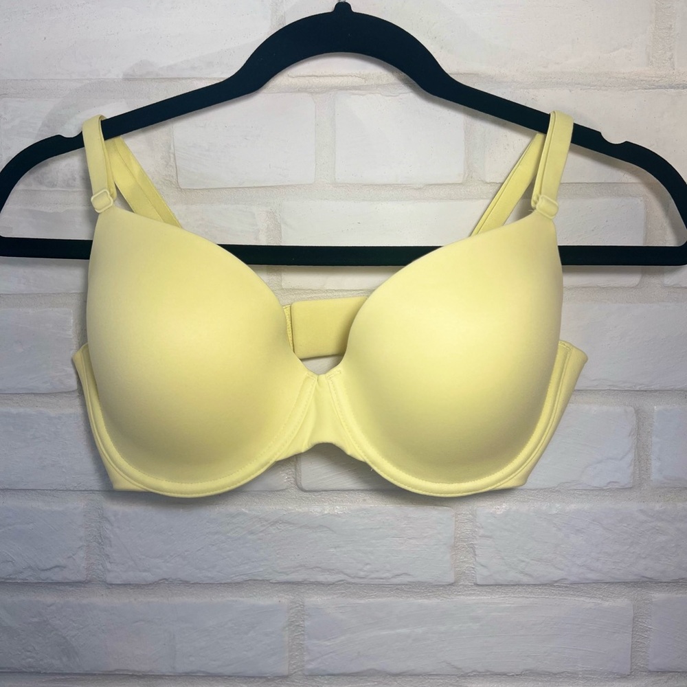 NWT Soma Enbliss Full Coverage Padded Underwire Bra 34 D Lemonade Yellow #0156